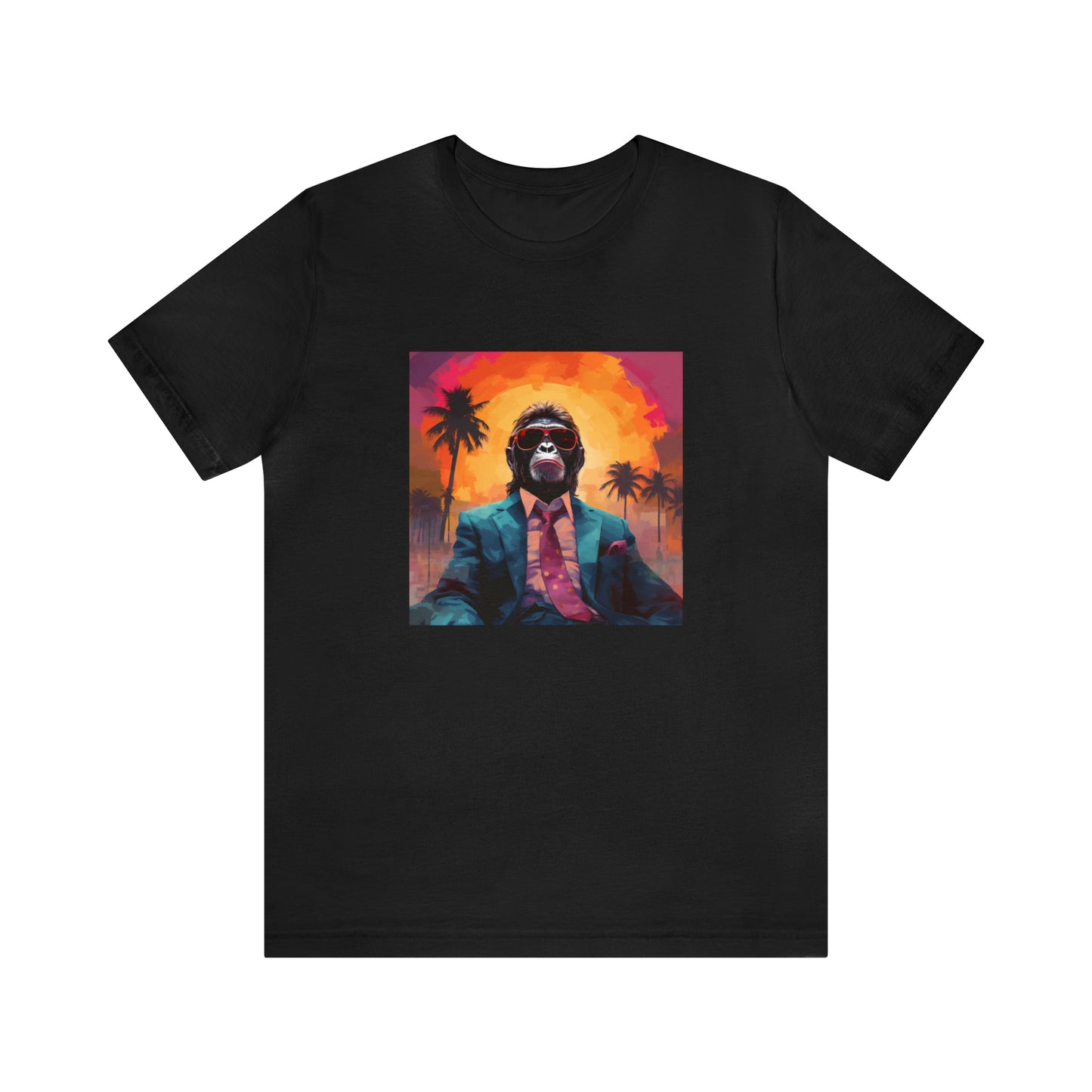 Miami Sunset Monkey Unisex Jersey Tee