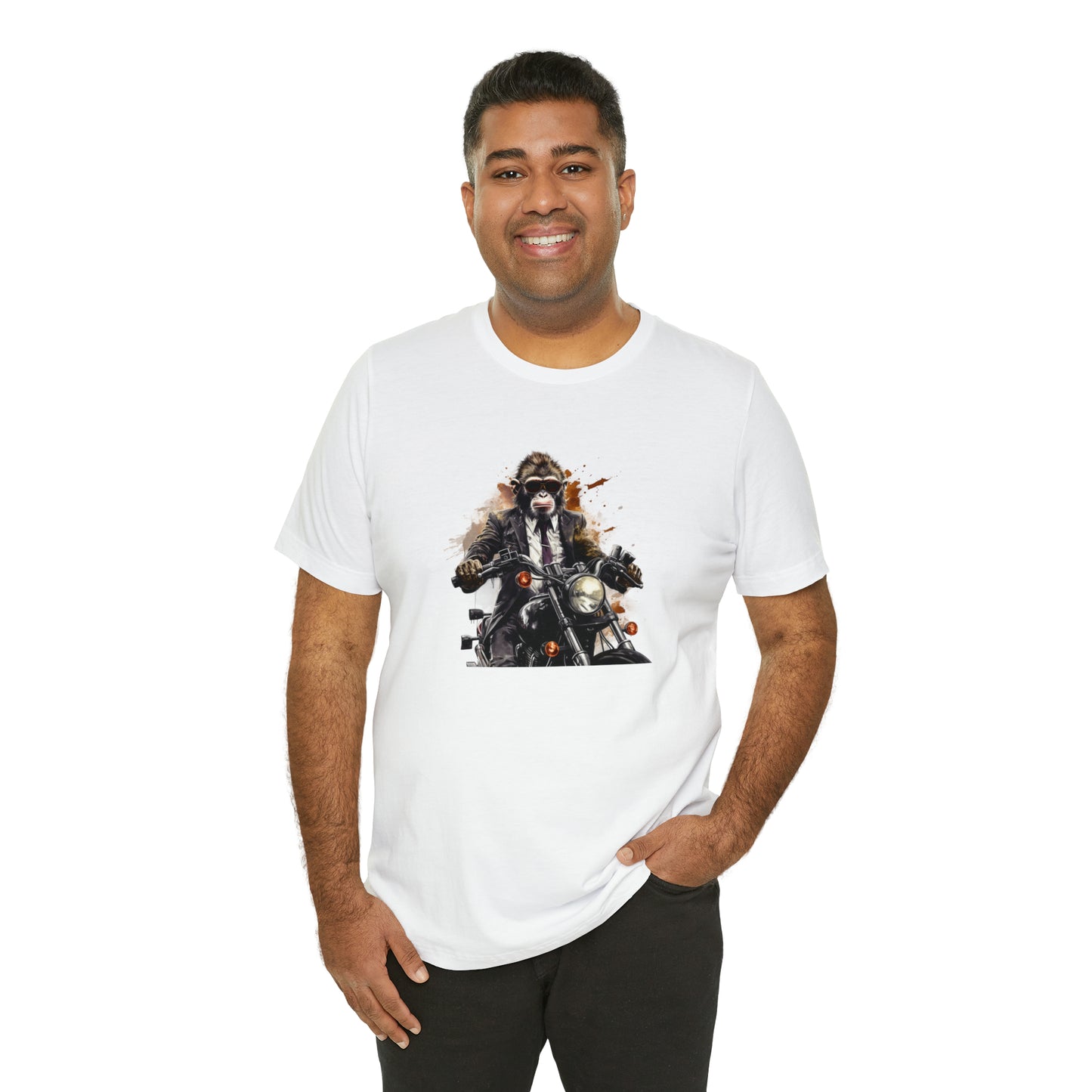 Monkey in Suit: The Gun-Toting Biker Tee