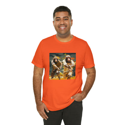 Monkey Tennis Match Unisex Jersey Short Sleeve Tee