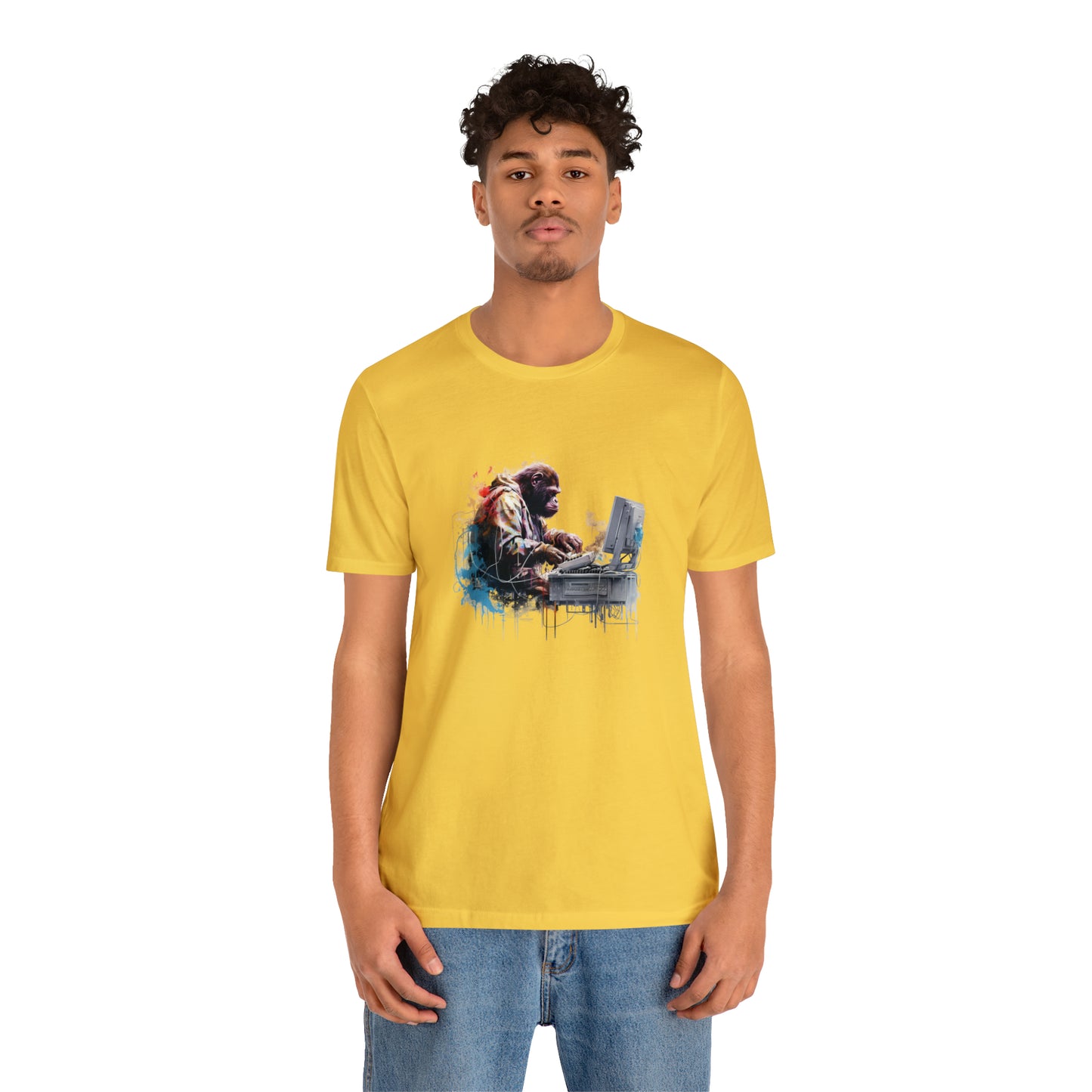 Ape Fixing Computer Unisex Tee