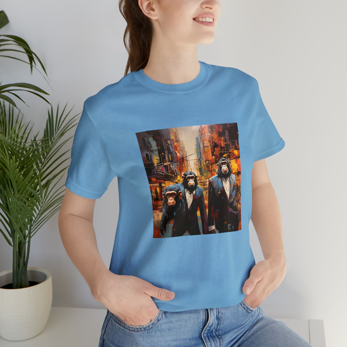 Apes in the City - Abstract Unisex Jersey Short Sleeve Tee