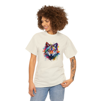 Wolf Abstract Unisex Heavy Cotton Tee