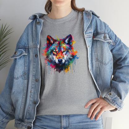 Wolf Abstract Unisex Heavy Cotton Tee