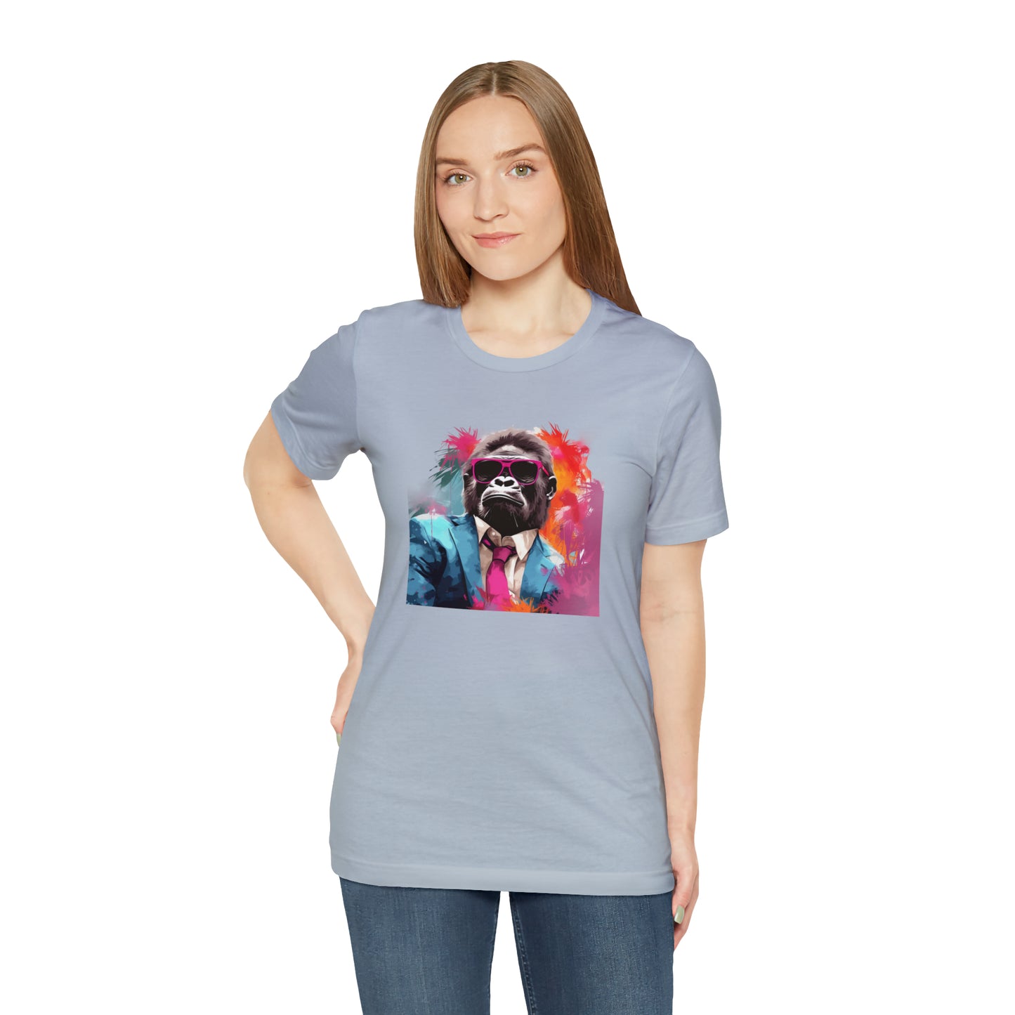 Miami Vice Gorilla - Unisex Jersey Short Sleeve Tee