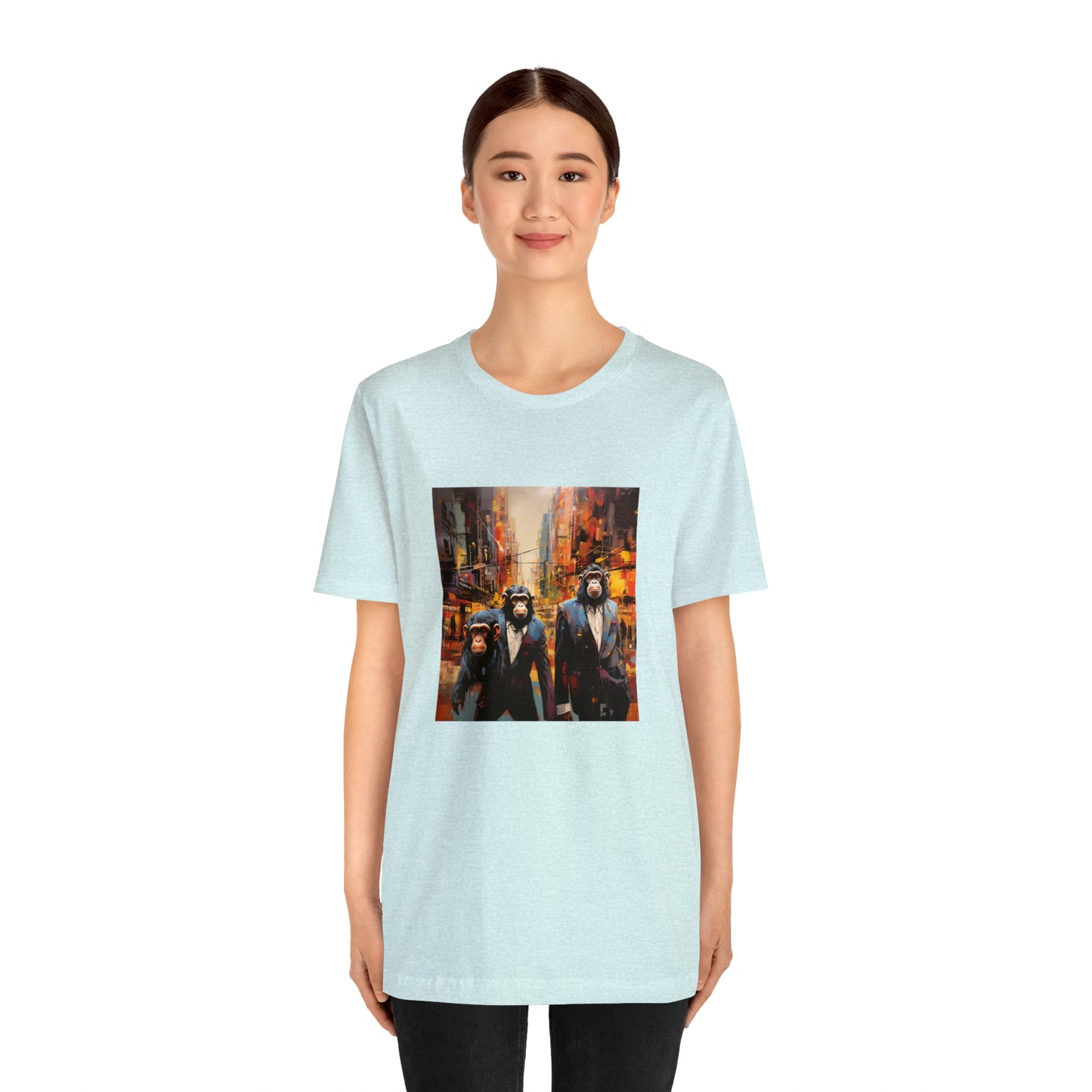 Apes in the City - Abstract Unisex Jersey Short Sleeve Tee