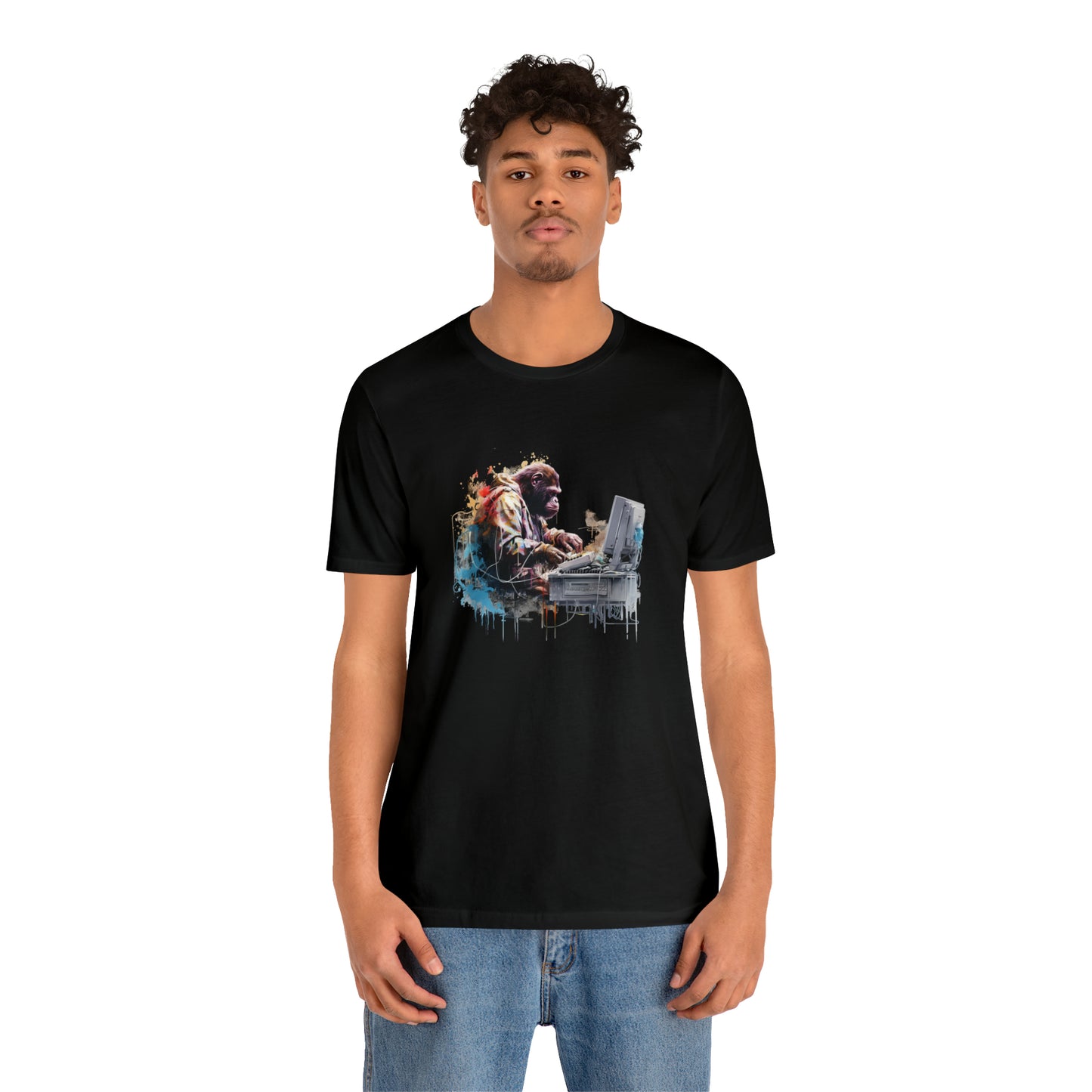 Ape Fixing Computer Unisex Tee