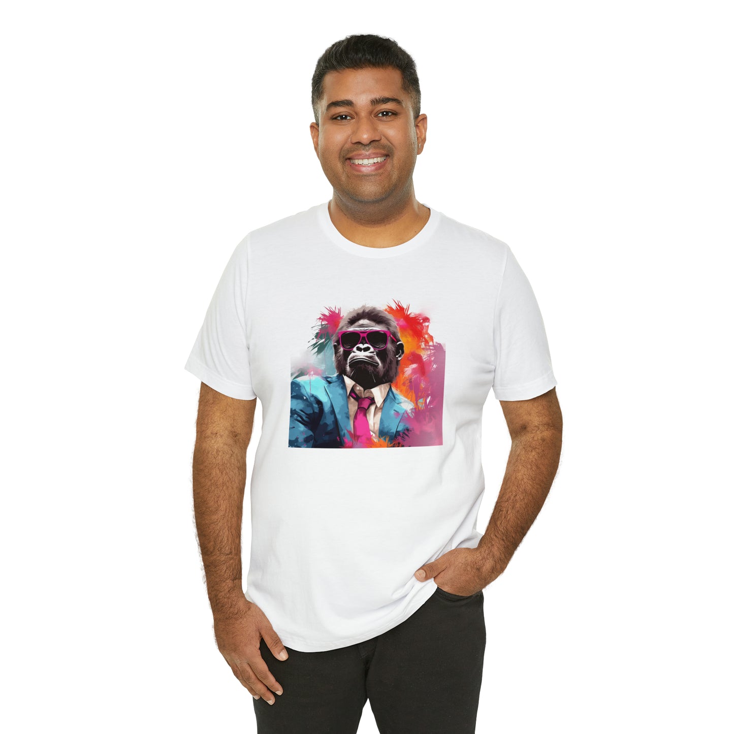 Miami Vice Gorilla - Unisex Jersey Short Sleeve Tee