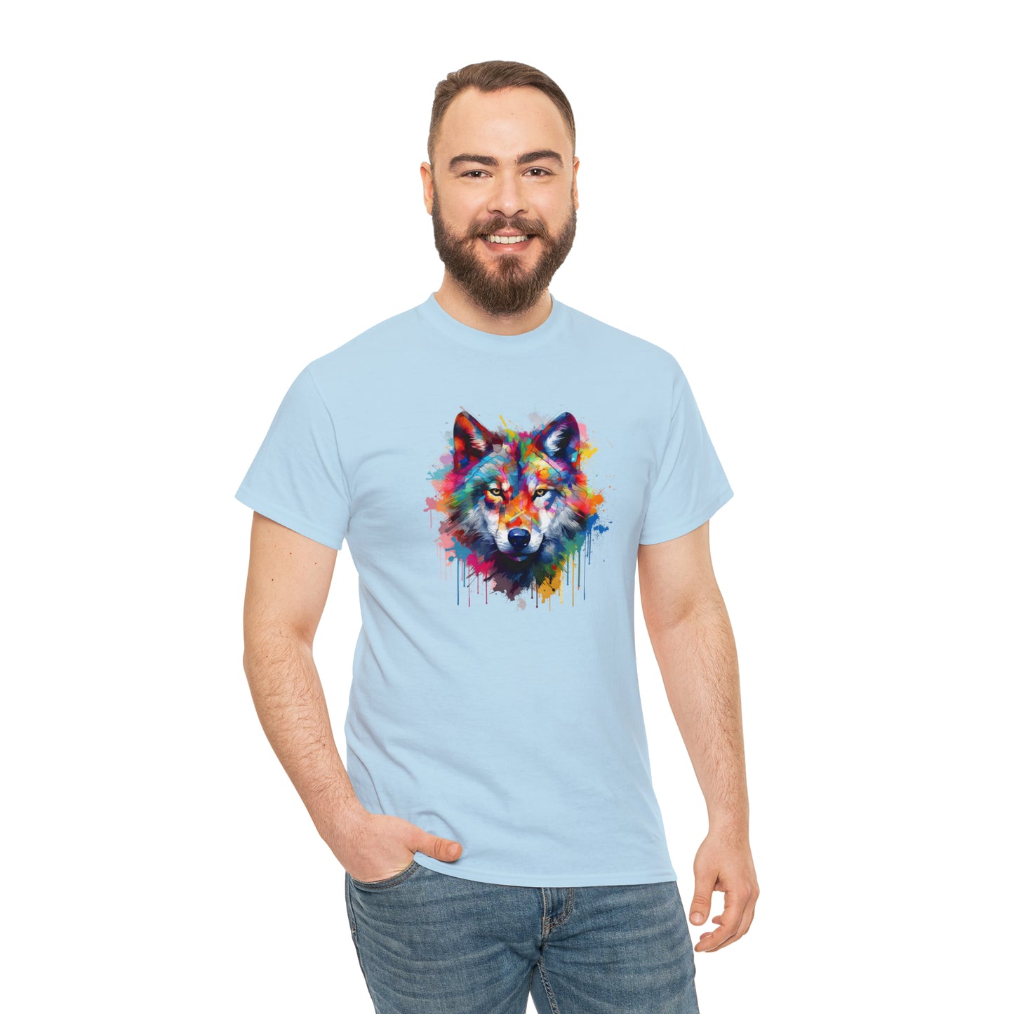 Wolf Abstract Unisex Heavy Cotton Tee