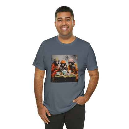 Sophisticated Monkey Tea Party Unisex Jersey Tee