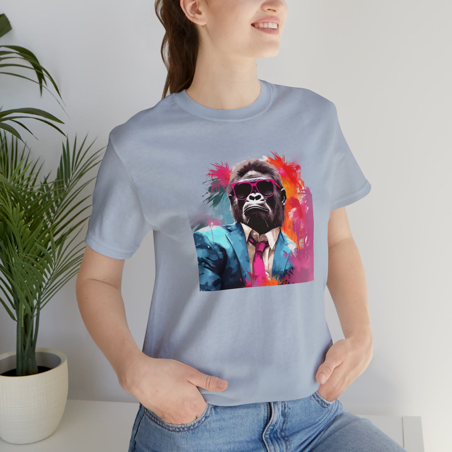 Miami Vice Gorilla - Unisex Jersey Short Sleeve Tee