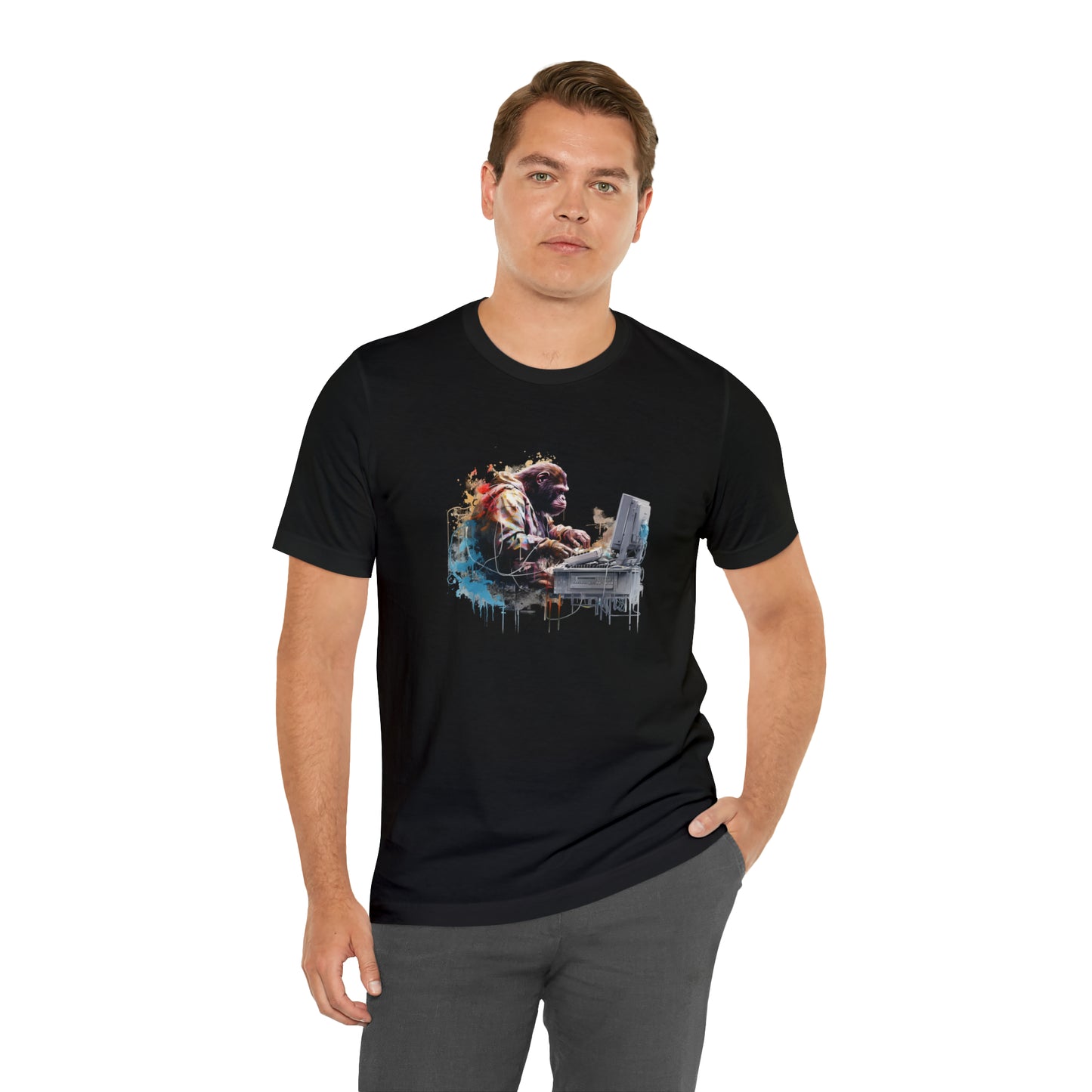 Ape Fixing Computer Unisex Tee