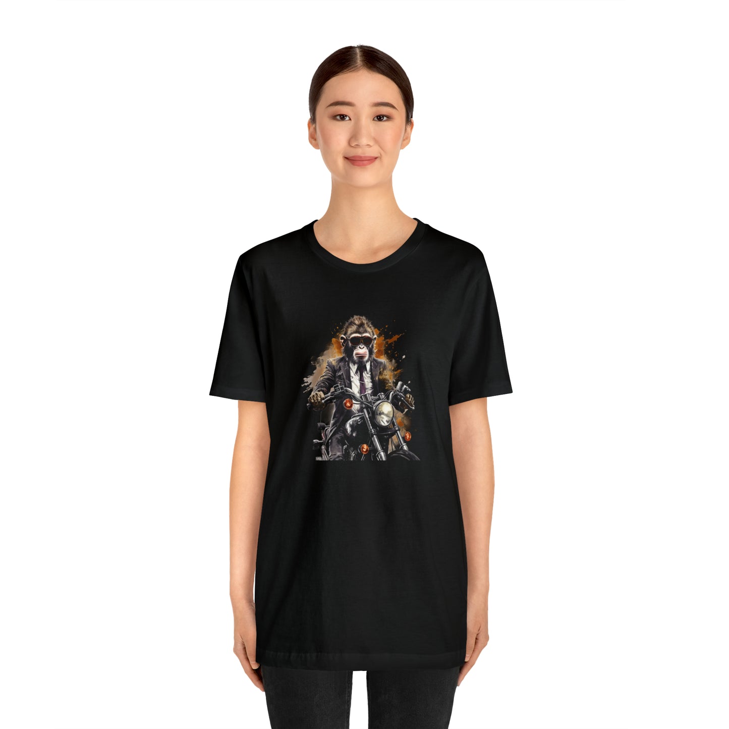 Monkey in Suit: The Gun-Toting Biker Tee