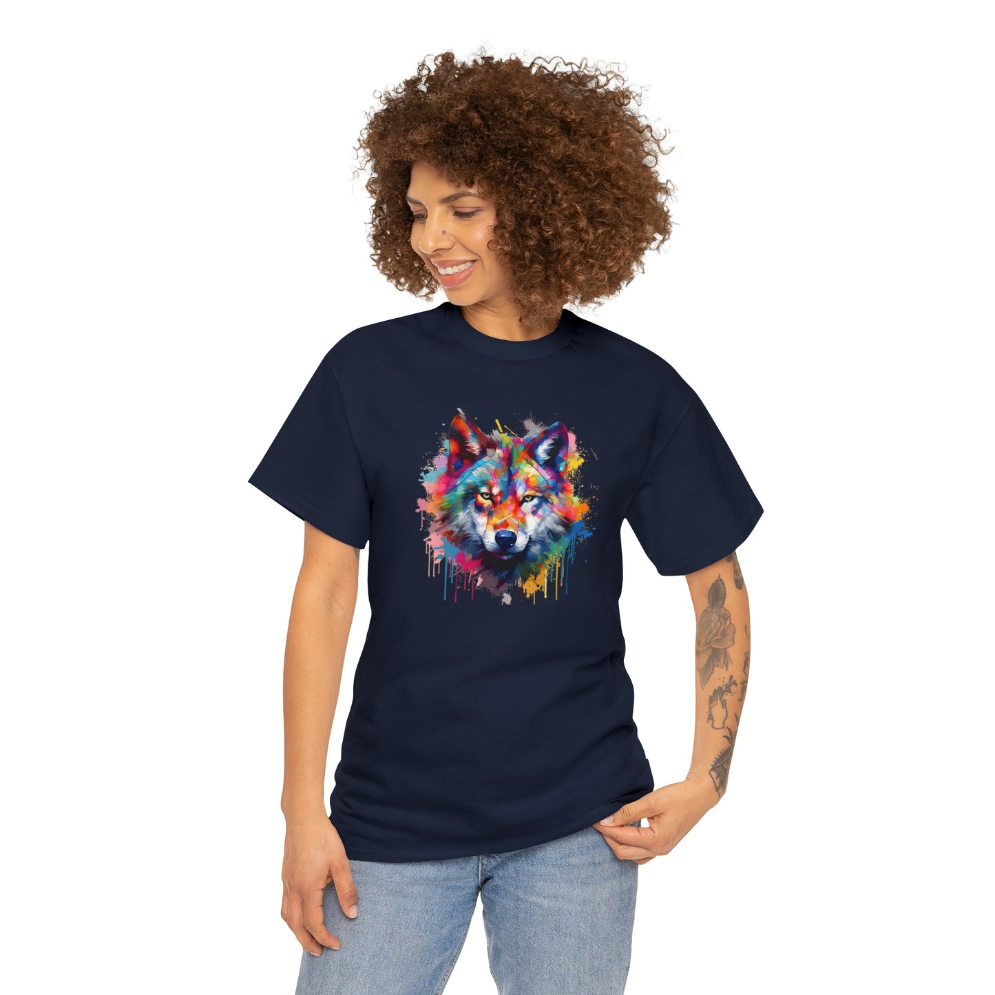 Wolf Abstract Unisex Heavy Cotton Tee