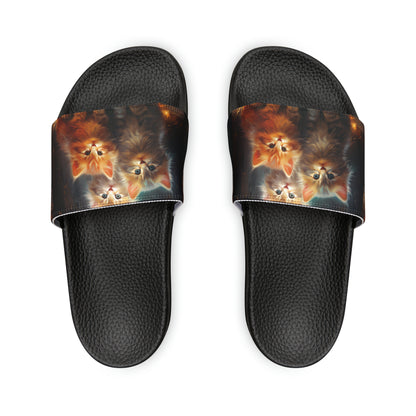 Men's PU Slide Sandals - Kittens