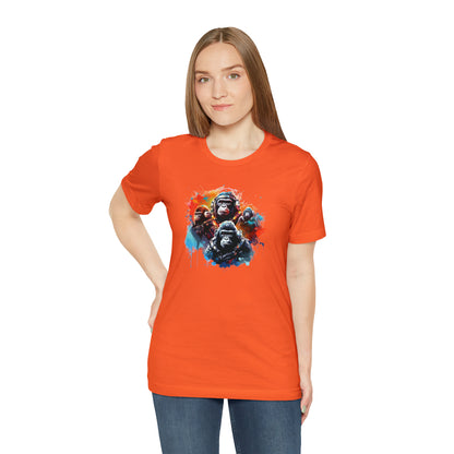 Gorillas in Space Unisex Jersey Short Sleeve Tee