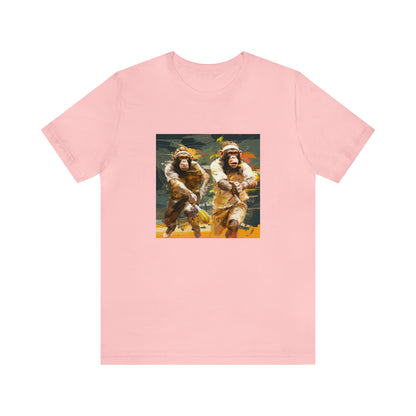 Monkey Tennis Match Unisex Jersey Short Sleeve Tee