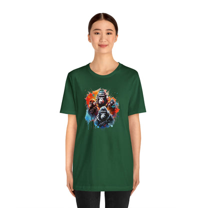 Gorillas in Space Unisex Jersey Short Sleeve Tee