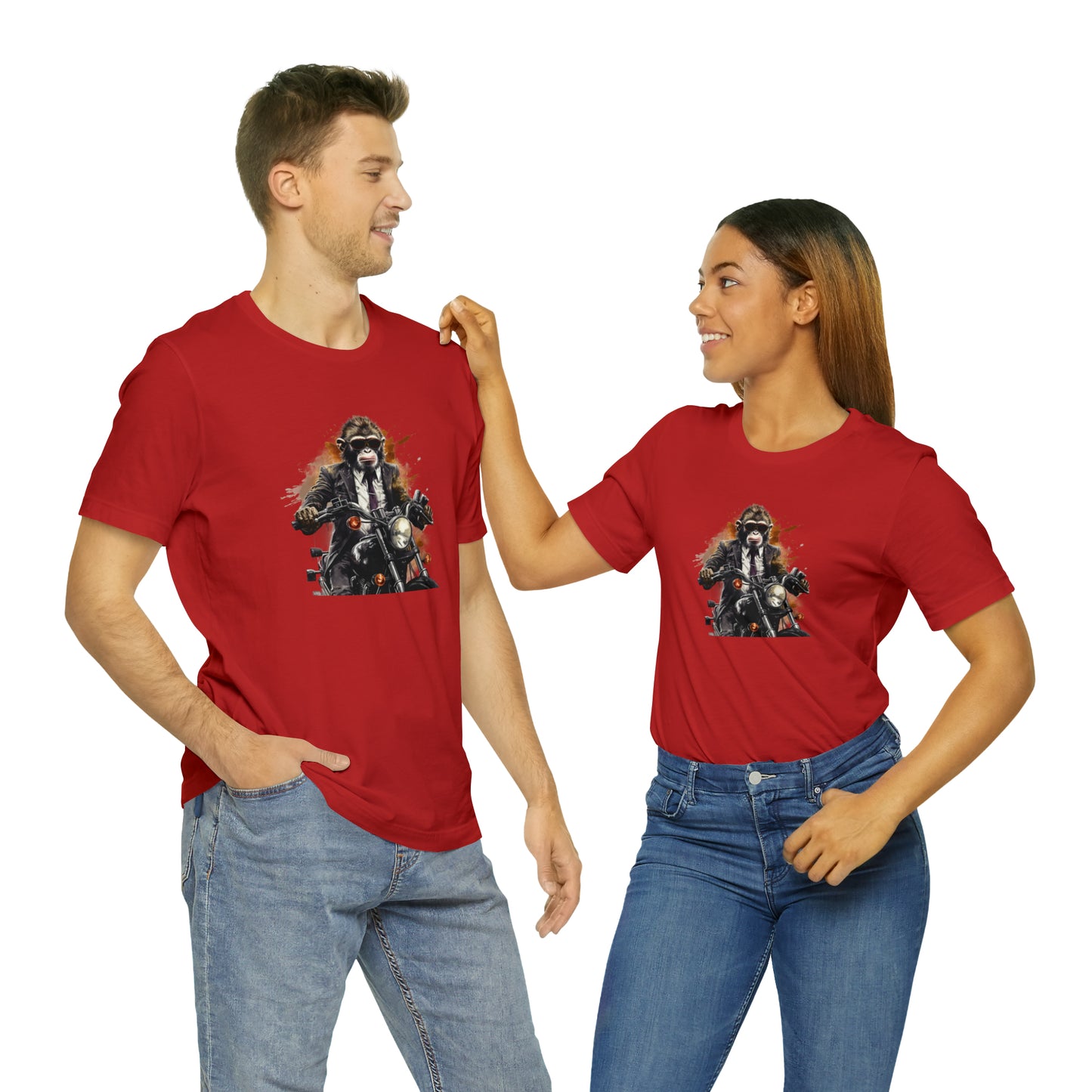 Monkey in Suit: The Gun-Toting Biker Tee