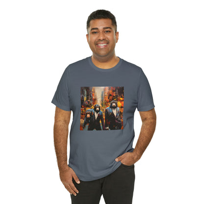 Apes in the City - Abstract Unisex Jersey Short Sleeve Tee