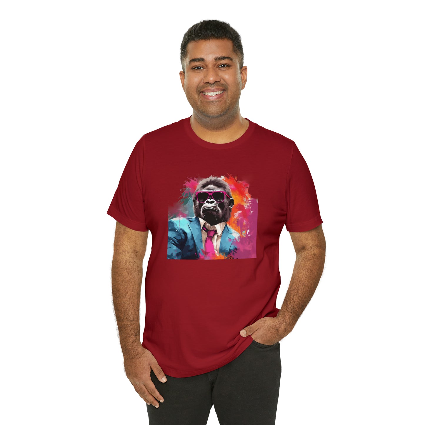 Miami Vice Gorilla - Unisex Jersey Short Sleeve Tee