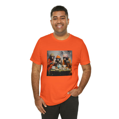 Sophisticated Monkey Tea Party Unisex Jersey Tee