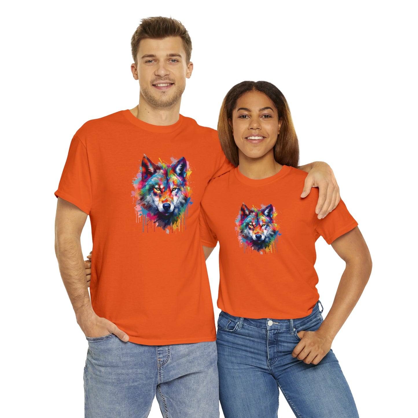 Wolf Abstract Unisex Heavy Cotton Tee