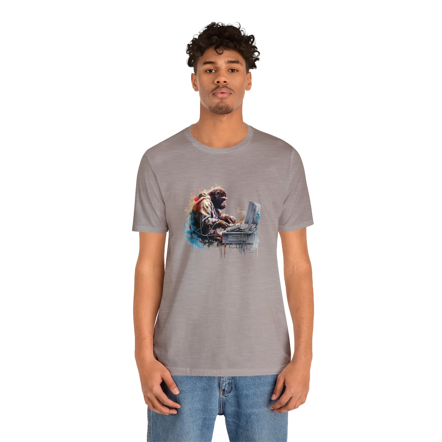 Ape Fixing Computer Unisex Tee