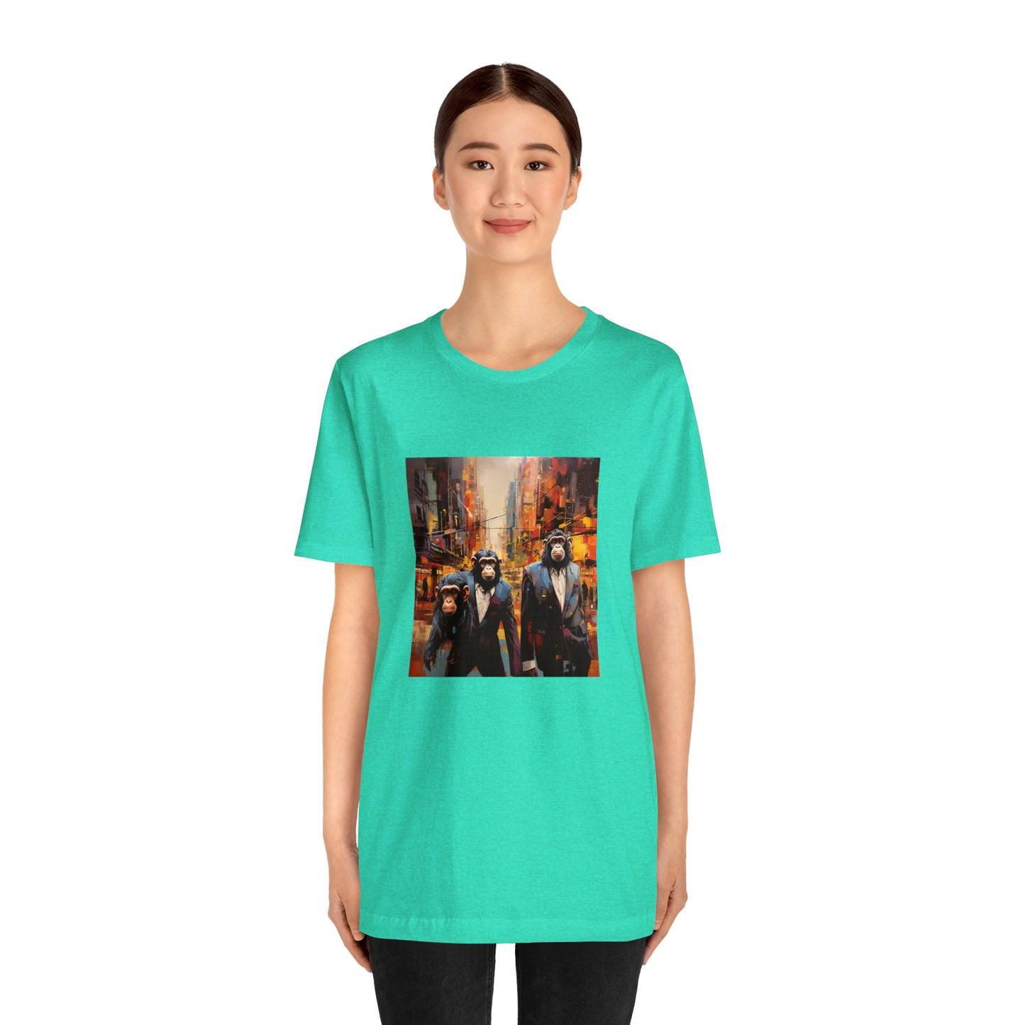 Apes in the City - Abstract Unisex Jersey Short Sleeve Tee