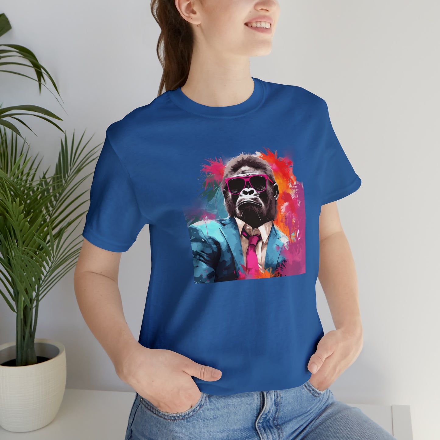 Miami Vice Gorilla - Unisex Jersey Short Sleeve Tee