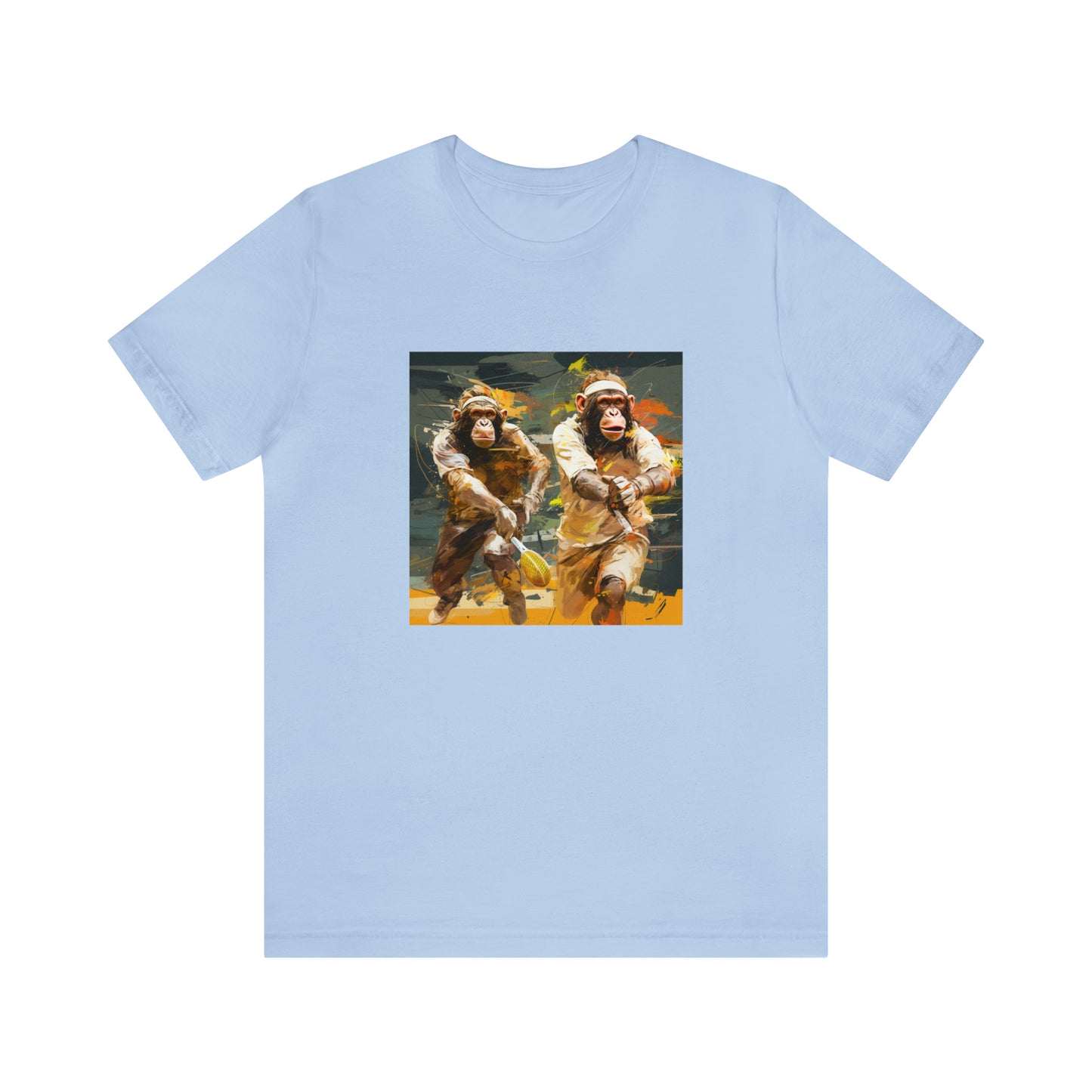 Monkey Tennis Match Unisex Jersey Short Sleeve Tee