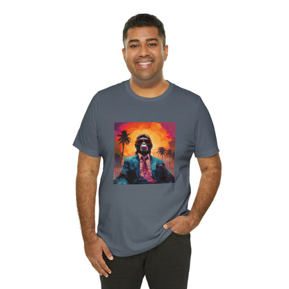 Miami Sunset Monkey Unisex Jersey Tee