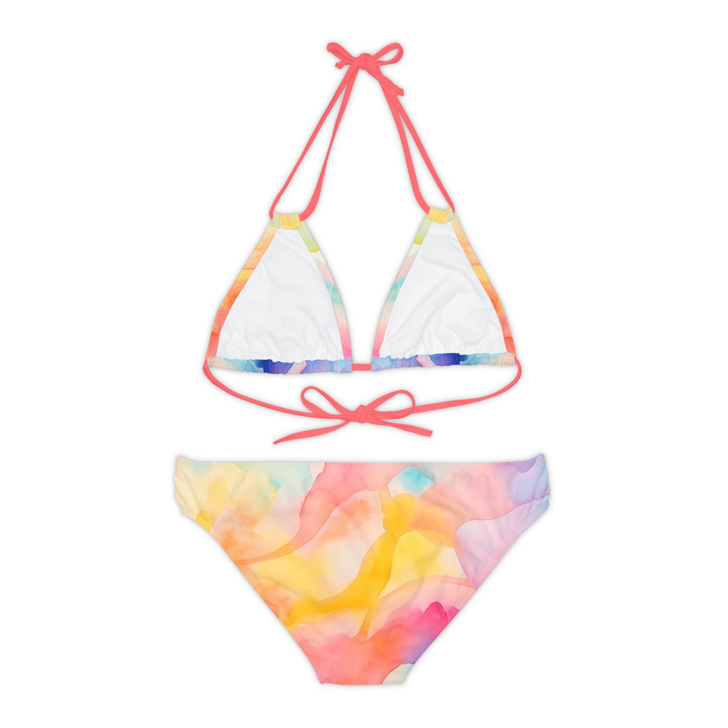 Watercolor Strappy Bikini Set