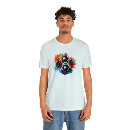 Gorillas in Space Unisex Jersey Short Sleeve Tee