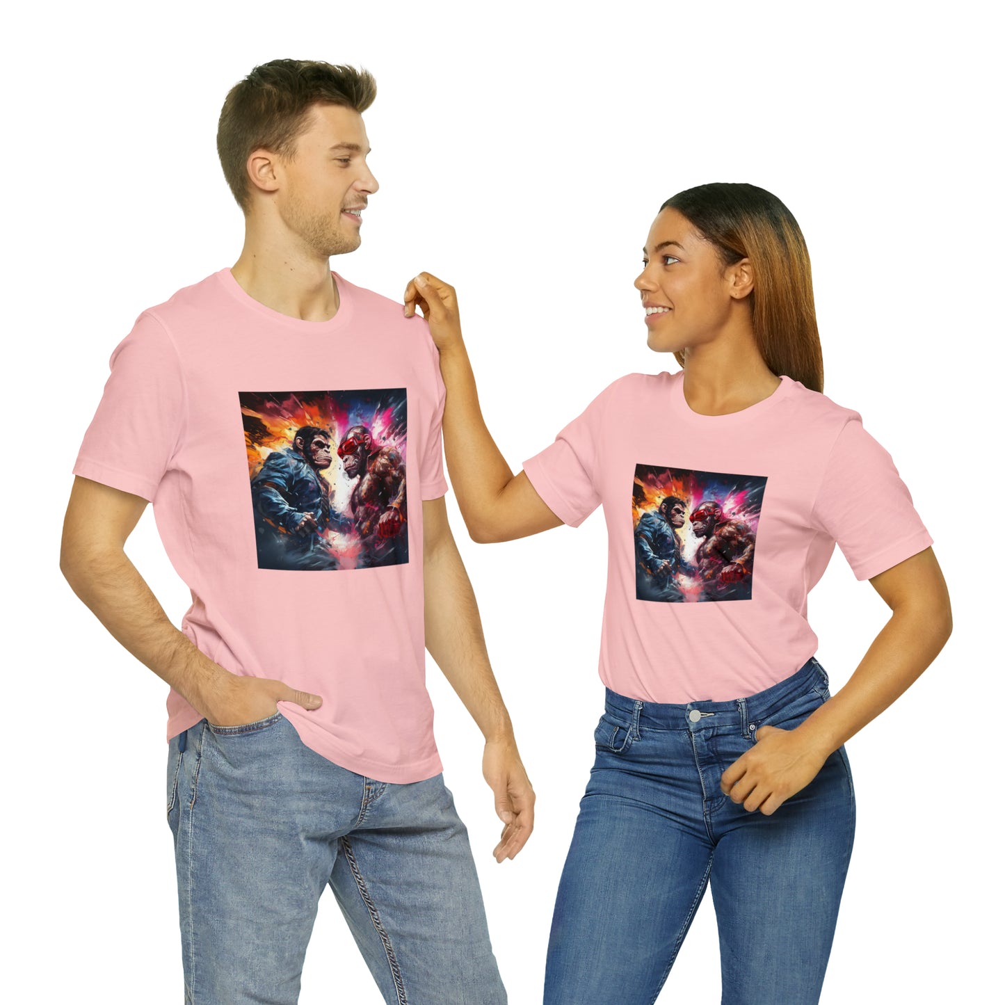 Terminator vs Rocky Monkey Unisex Jersey Tee