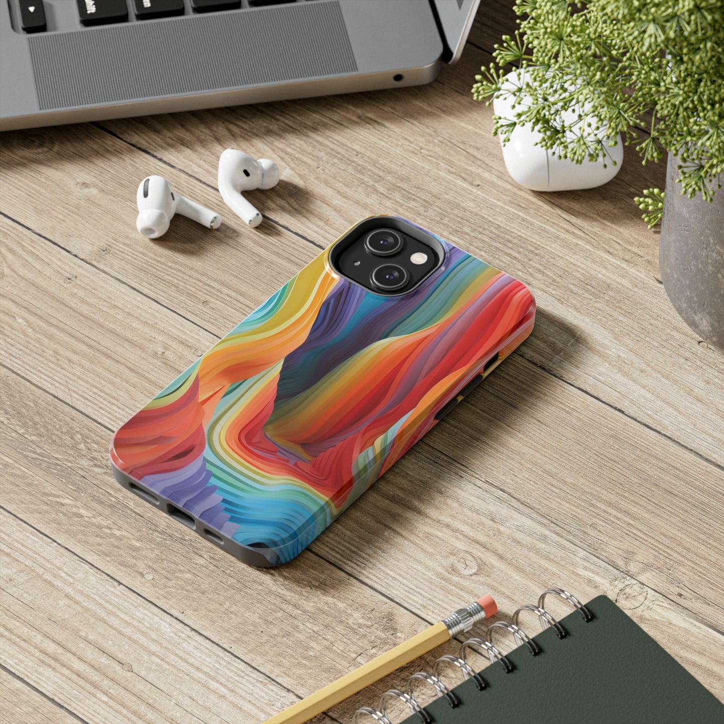 Rainbow Stripes Tough Phone Case