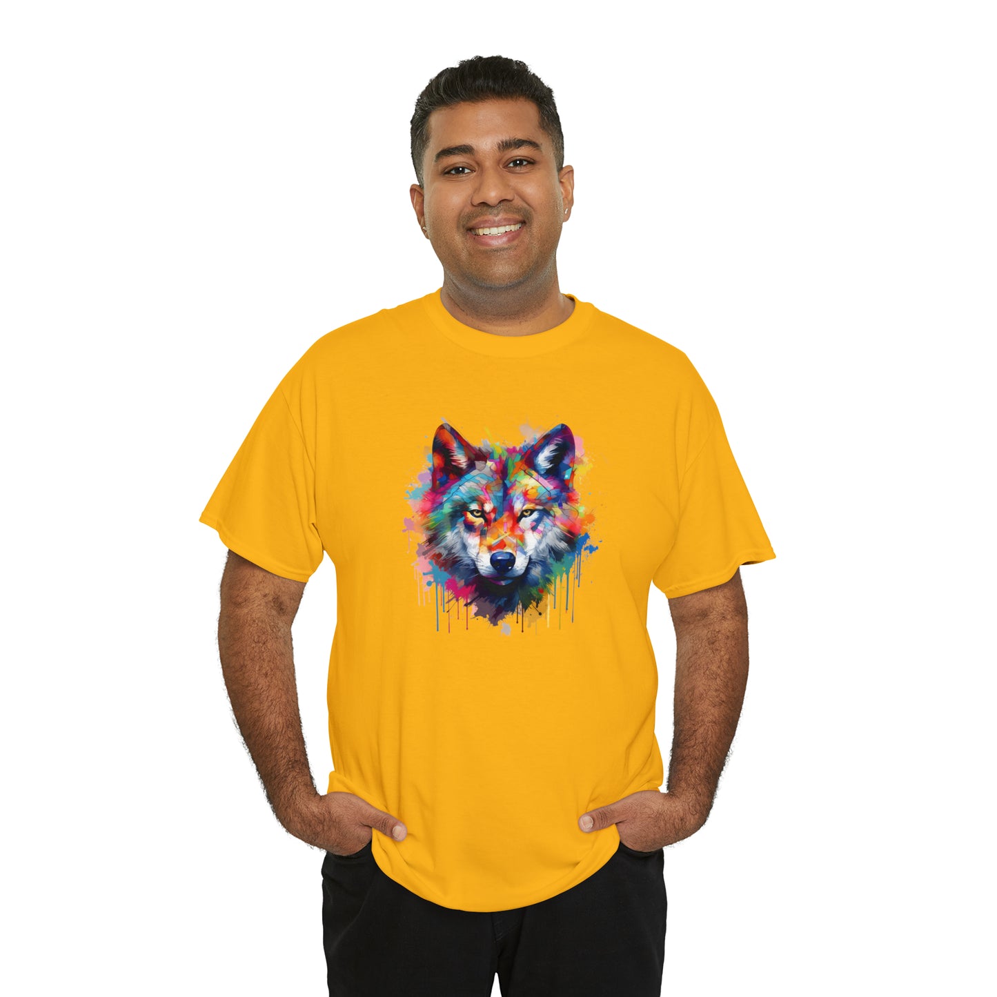 Wolf Abstract Unisex Heavy Cotton Tee