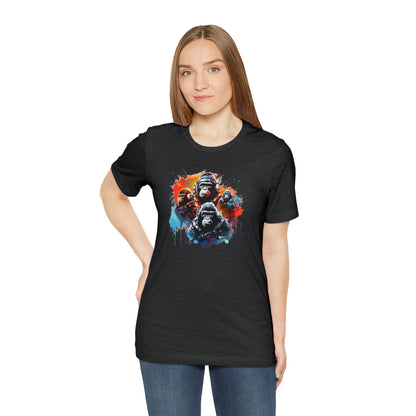 Gorillas in Space Unisex Jersey Short Sleeve Tee