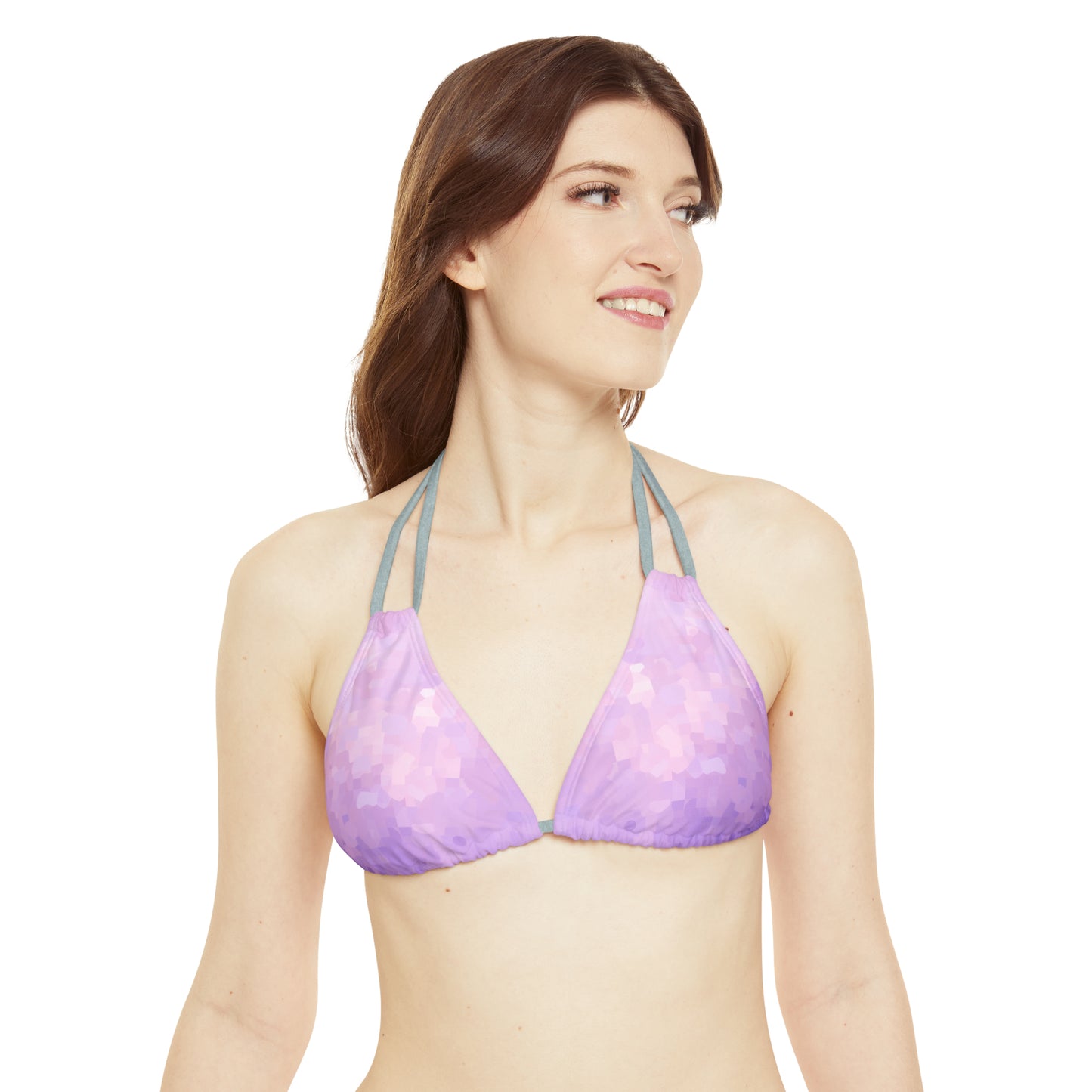 Light Purple Triangle Bikini Top Swimwear