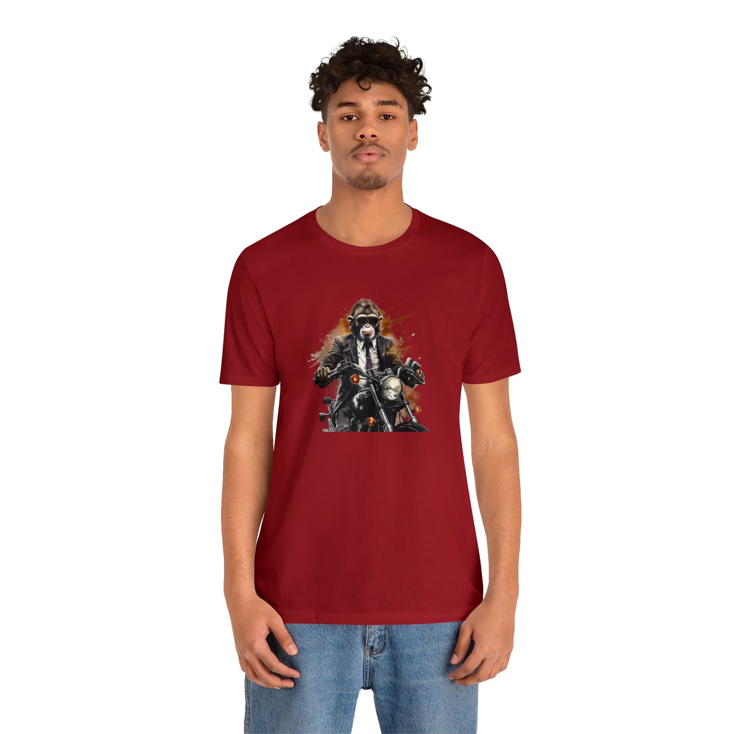 Monkey in Suit: The Gun-Toting Biker Tee