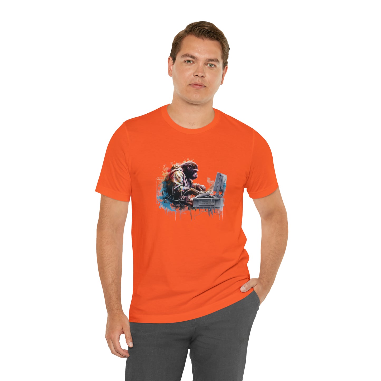 Ape Fixing Computer Unisex Tee