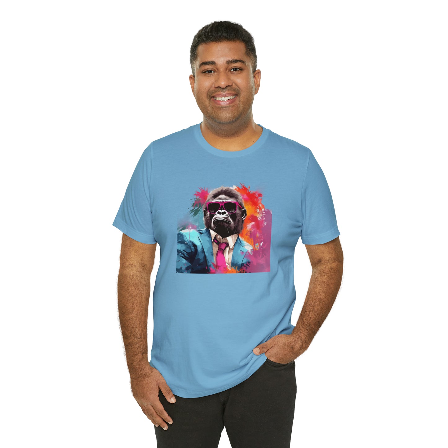 Miami Vice Gorilla - Unisex Jersey Short Sleeve Tee