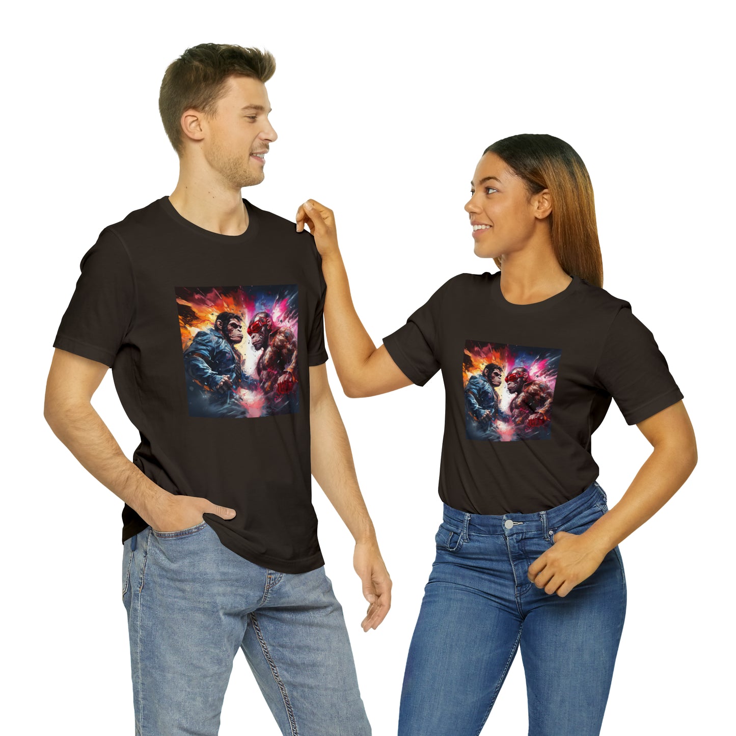 Terminator vs Rocky Monkey Unisex Jersey Tee