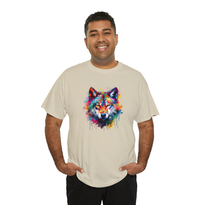 Wolf Abstract Unisex Heavy Cotton Tee