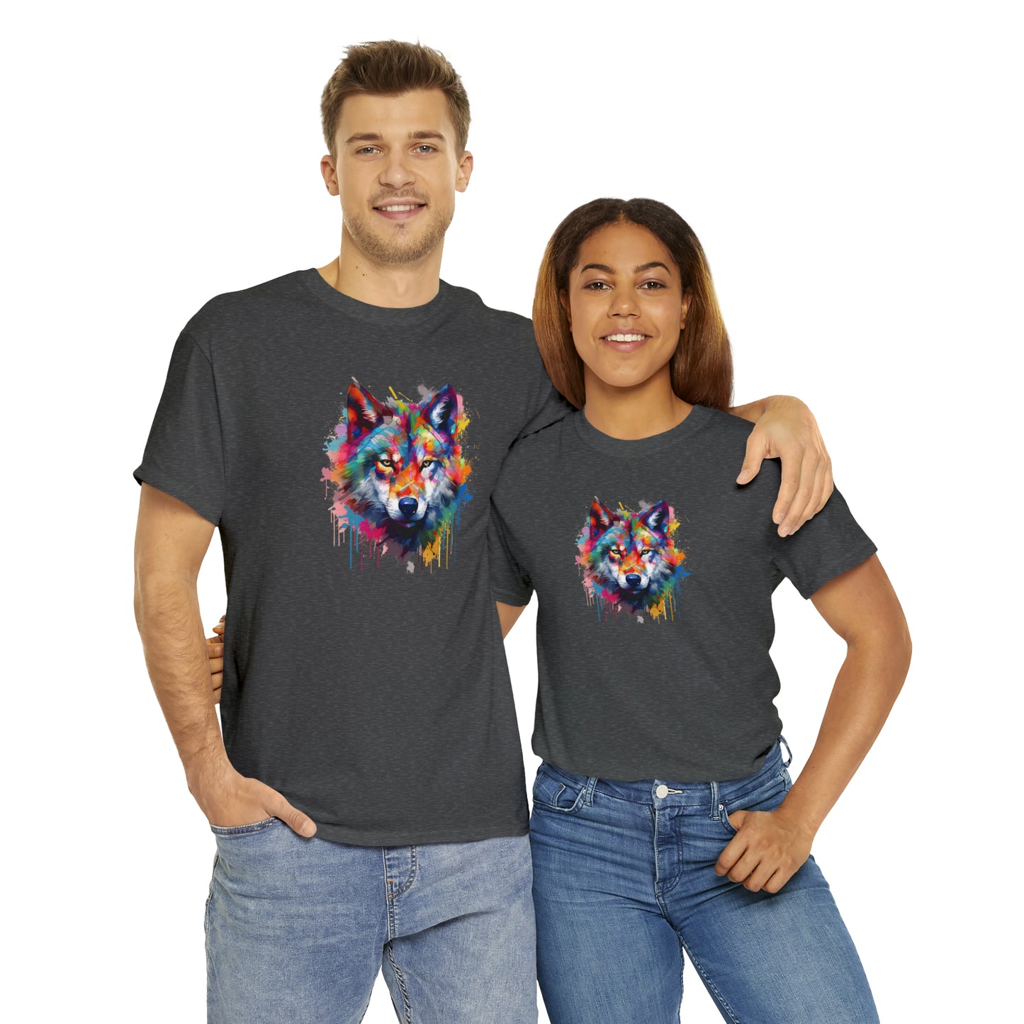 Wolf Abstract Unisex Heavy Cotton Tee