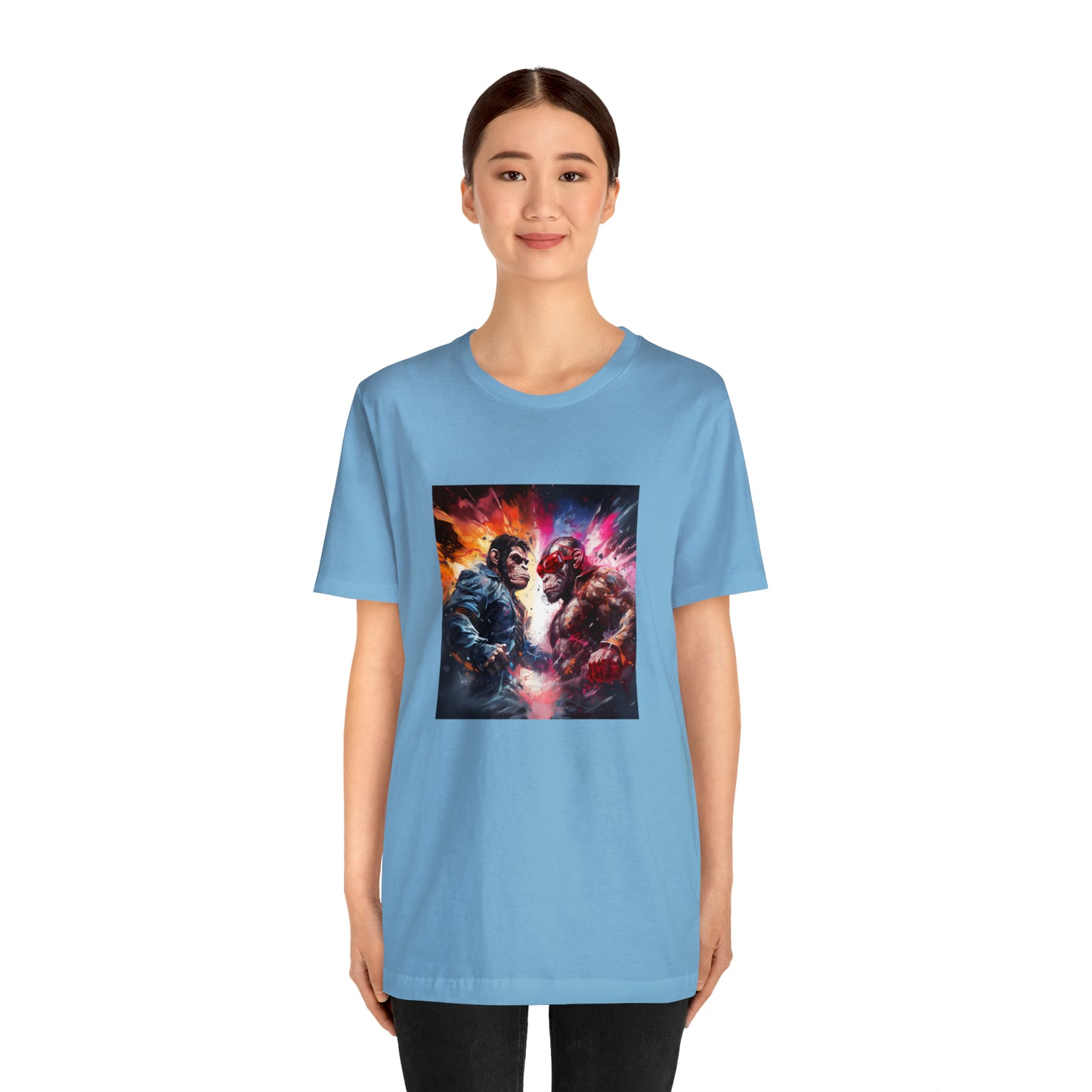 Terminator vs Rocky Monkey Unisex Jersey Tee