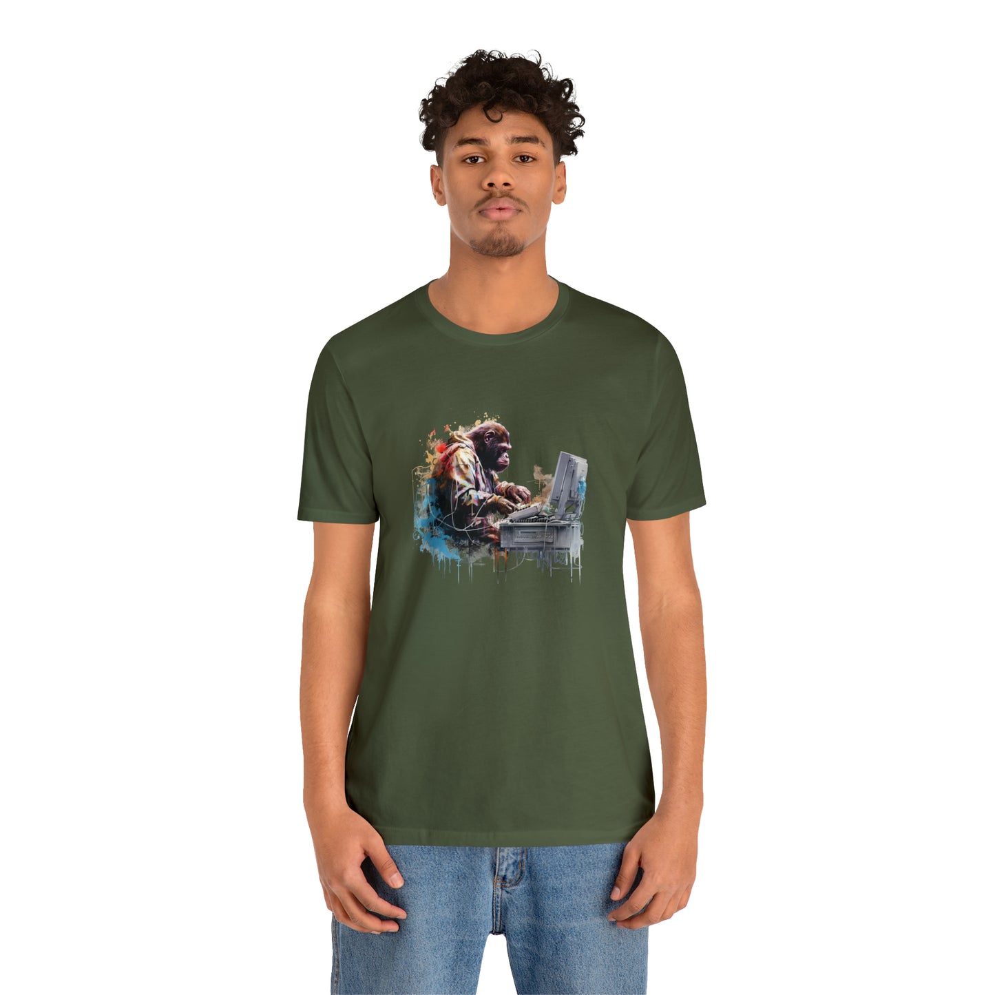 Ape Fixing Computer Unisex Tee