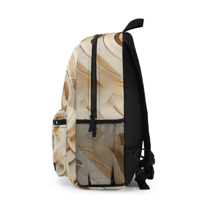 Cream Techno Abstract Backpack - Chiriz