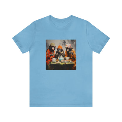 Sophisticated Monkey Tea Party Unisex Jersey Tee