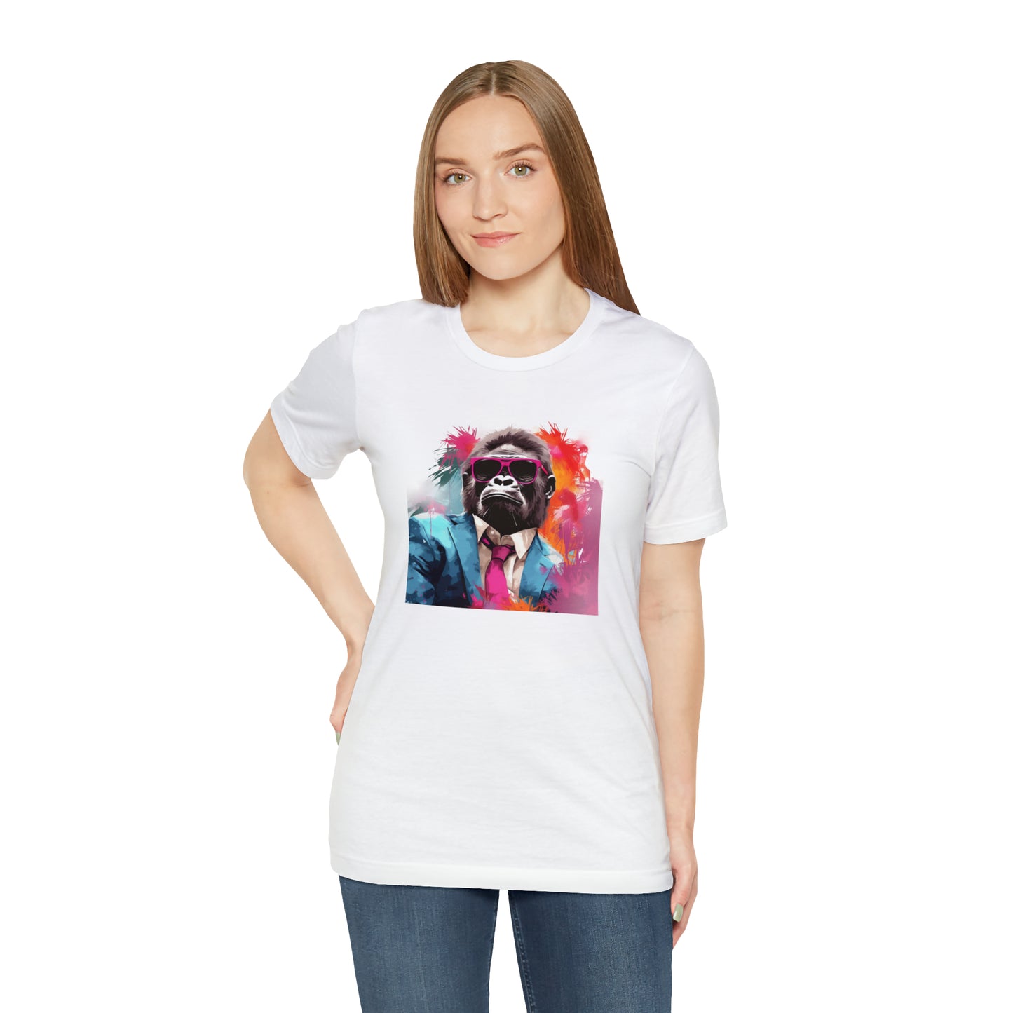 Miami Vice Gorilla - Unisex Jersey Short Sleeve Tee