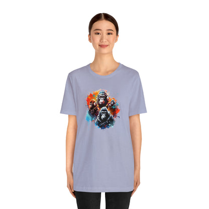 Gorillas in Space Unisex Jersey Short Sleeve Tee